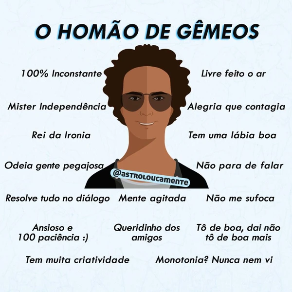 Características do signo de Gêmeos por Reprodução