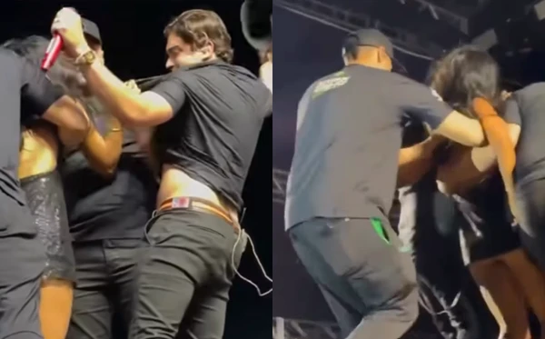 Fã invadiu palco em show de Natanzinho Lima 