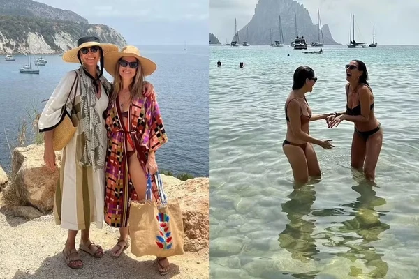 Mônica Martelli e Ingrid Guimarães durante viagem pela Europa por Reprodução/Redes Sociais