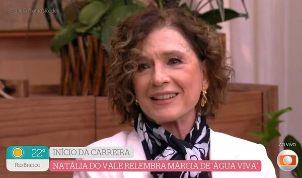 Natália do Vale revela por que sumiu das novelas e fala sobre retorno ao teatro por Reprodução/TV Globo