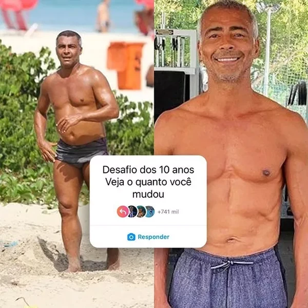 Romário perdeu quase 20kg ao todo, após bariátrica por Reprodução