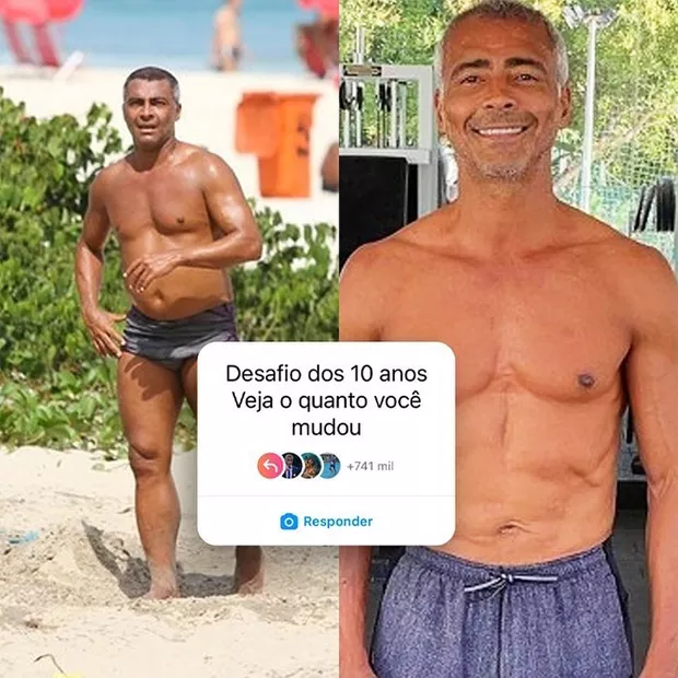 Romário perdeu quase 20kg ao todo, após bariátrica por Reprodução