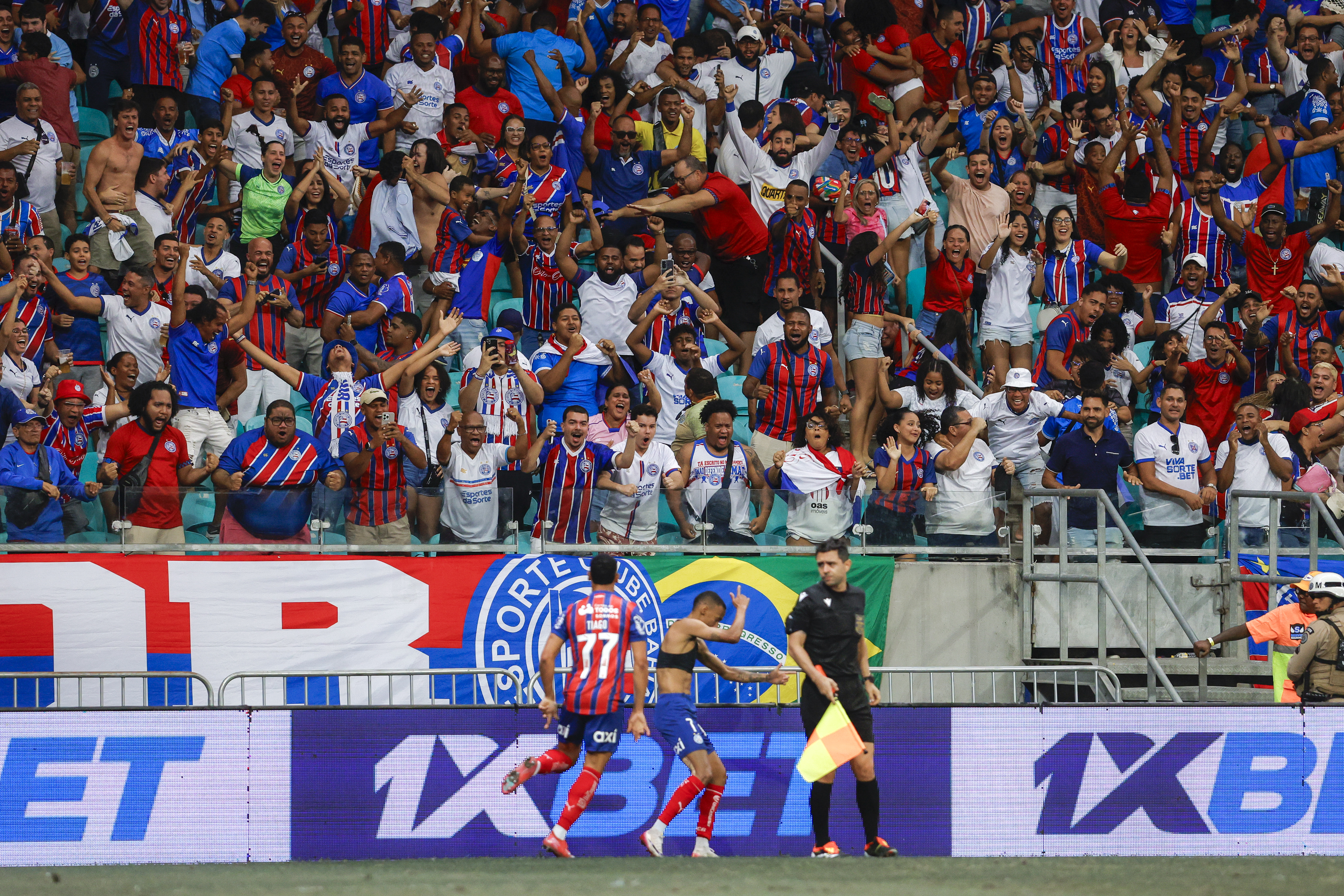Ademir foi o autor do gol tricolor no triunfo sobre o Palmeiras por Rafael Rodrigues/EC Bahia