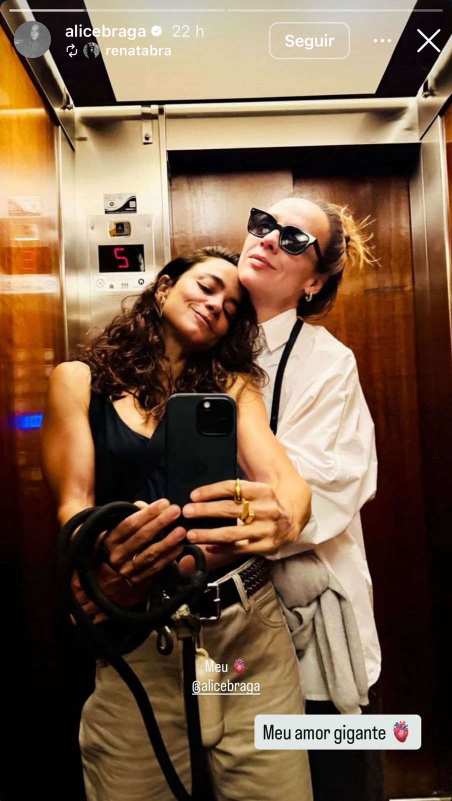 Alice Braga e Renata Brandão por Reprodução / Instagram