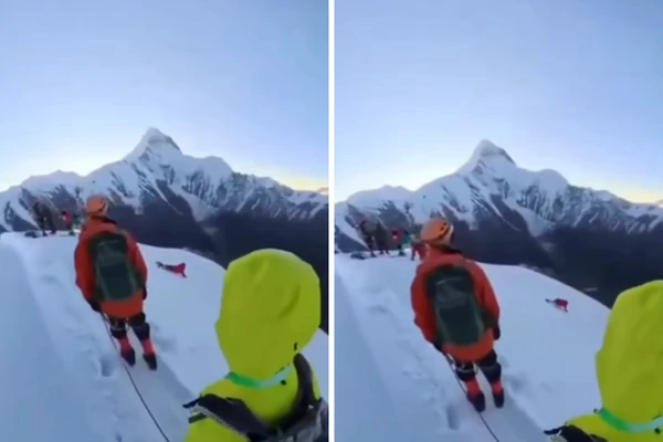 Turista escorrega e morre em escalada na China ao tirar uma selfie