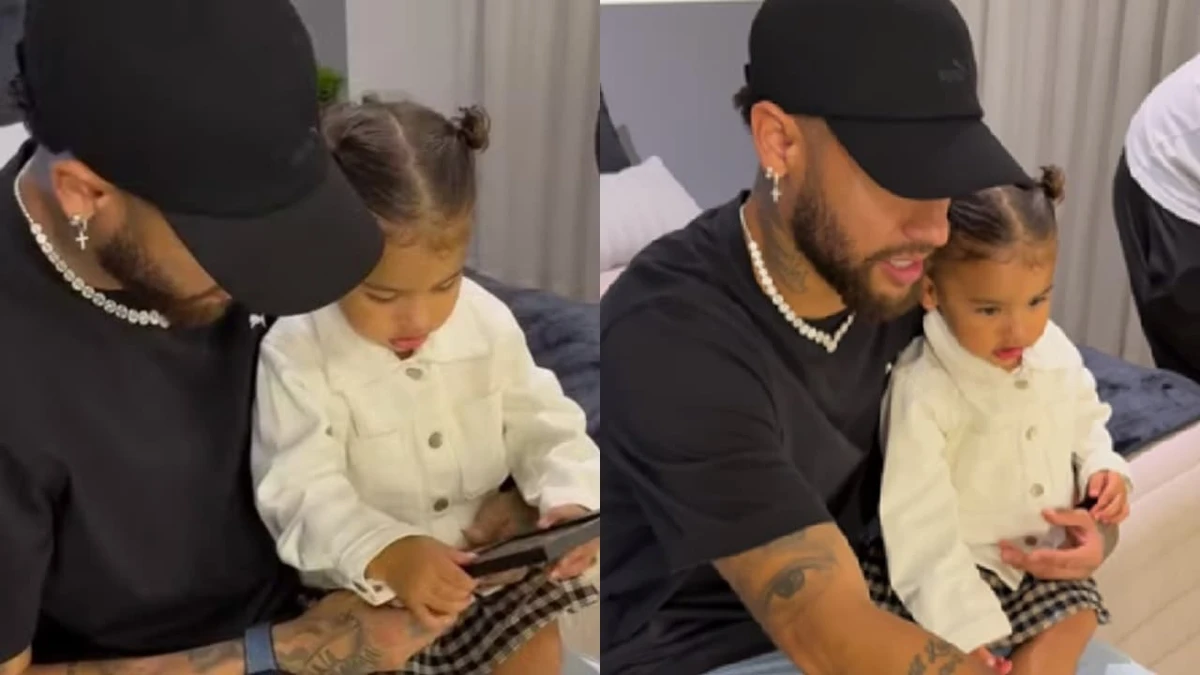 Mavie, filha de Neymar, reconhece irmã em foto e a chama por apelido fofo por Reprodução/Redes Sociais 