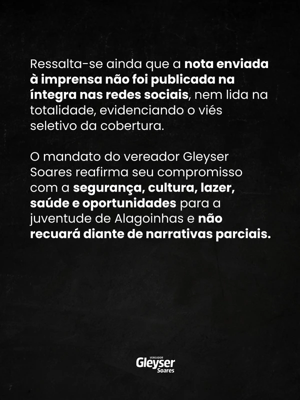 Nota de Gleyser Soares por Reprodução