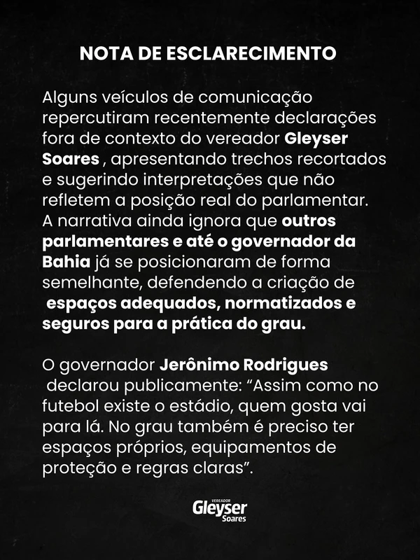Nota de Gleyser Soares por Reprodução