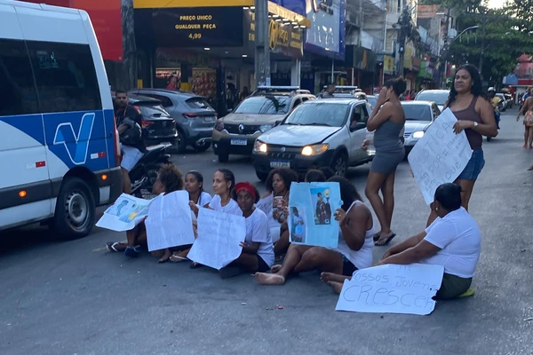 Protesto em São Marcos por Reprodução/ Rede sociais