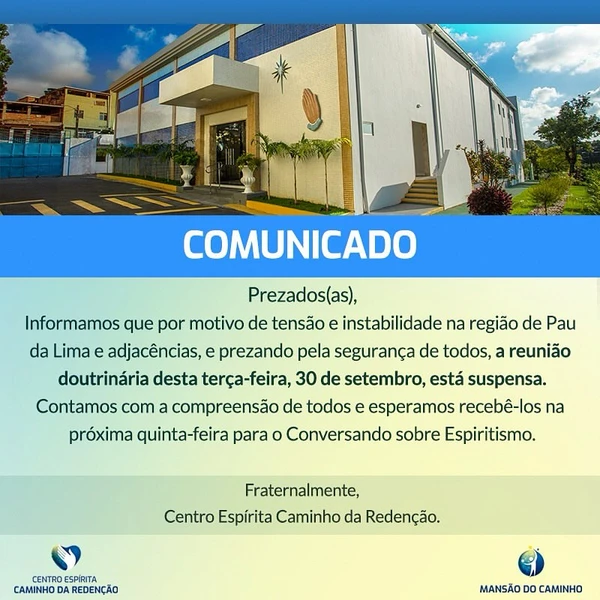 Reunião na Mansão do Caminho foi suspensa por Reprodução/ Redes sociais