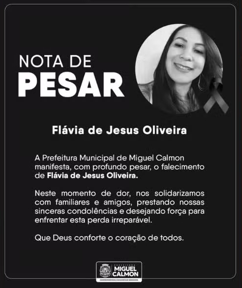 Flavia foi morta a tiros enquanto dirigia por Reprodução