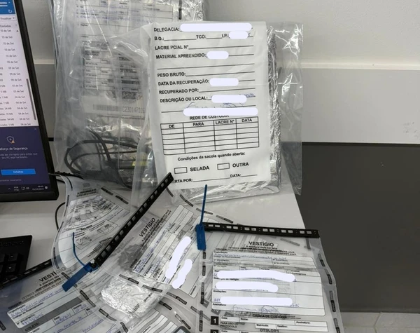 Material apreendido durante investigação