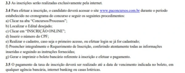 Veja mais informações do concurso de Cairu por Reprodução