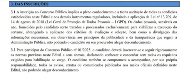 Veja mais informações do concurso de Cairu por Reprodução