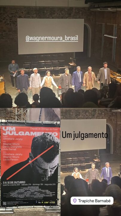 Wagner Moura ensaia peça por Reprodução