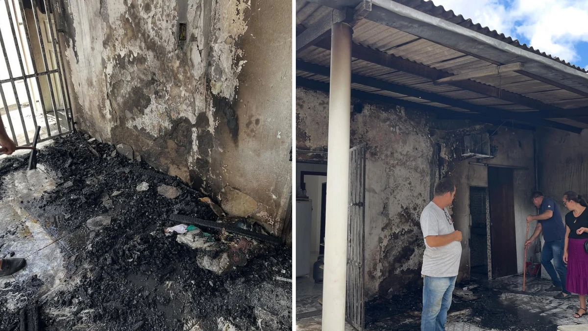 Casa da idosa ficou destruída