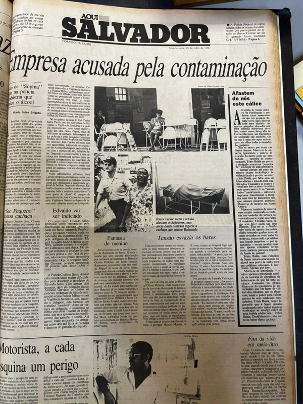 Em 1990, CORREIO noticiou mortes por ingestão de metanol na Bahia  por Arquivo/CORREIO