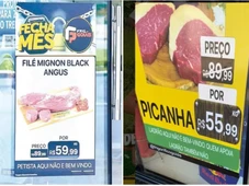 Imagem - Alvo do MP, açougue anti-PT troca cartaz por nova mensagem: 'Ladrão não é bem-vindo'