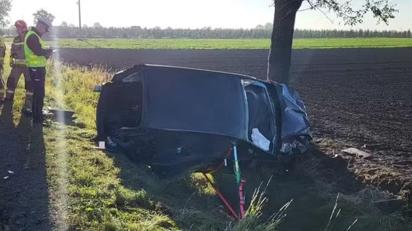 Carro em que os jogadores estavam por Reprodução/KPP Radziejów