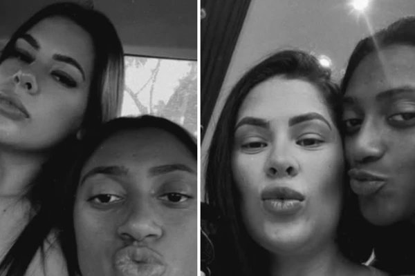 Jogadora Kerolin e namorada Rafaela