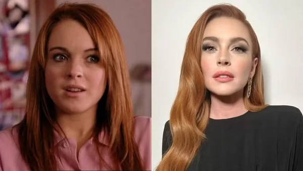 Lindsay Lohan: Enfrentou uma pausa na carreira entre 2014 e 2018 devido a problemas pessoais, retornando aos trabalhos com filmes como Uma Quedinha de Natal (2022) e Sexta-Feira Mais Louca Ainda por Divulgação/Reprodução/Instagram
