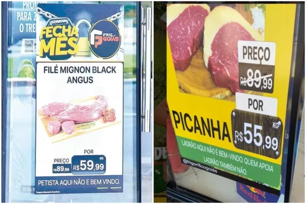 Mensagens no açougue