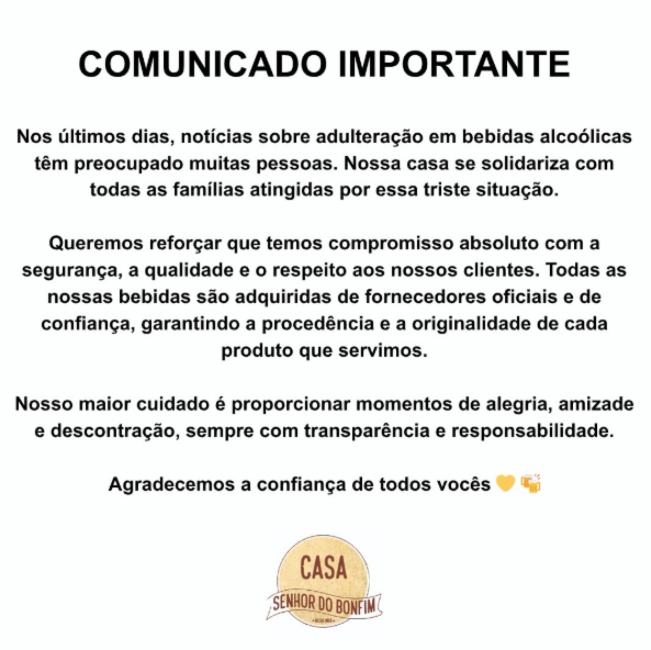 Nota de esclarecimento por Reprodução/Redes sociais