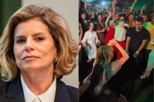 Atriz 'quebrou tudo' em festa do elenco