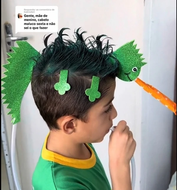Ideias de cabelo maluco para meninos por Reprodução