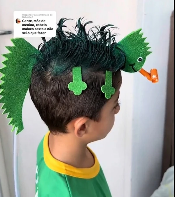 Ideias de cabelo maluco para meninos por Reprodução