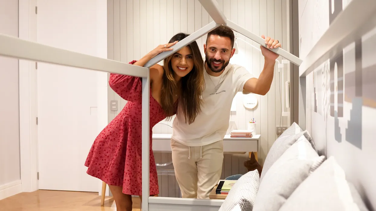 Everton Ribeiro com a eposa Marília Nery por Reprodução