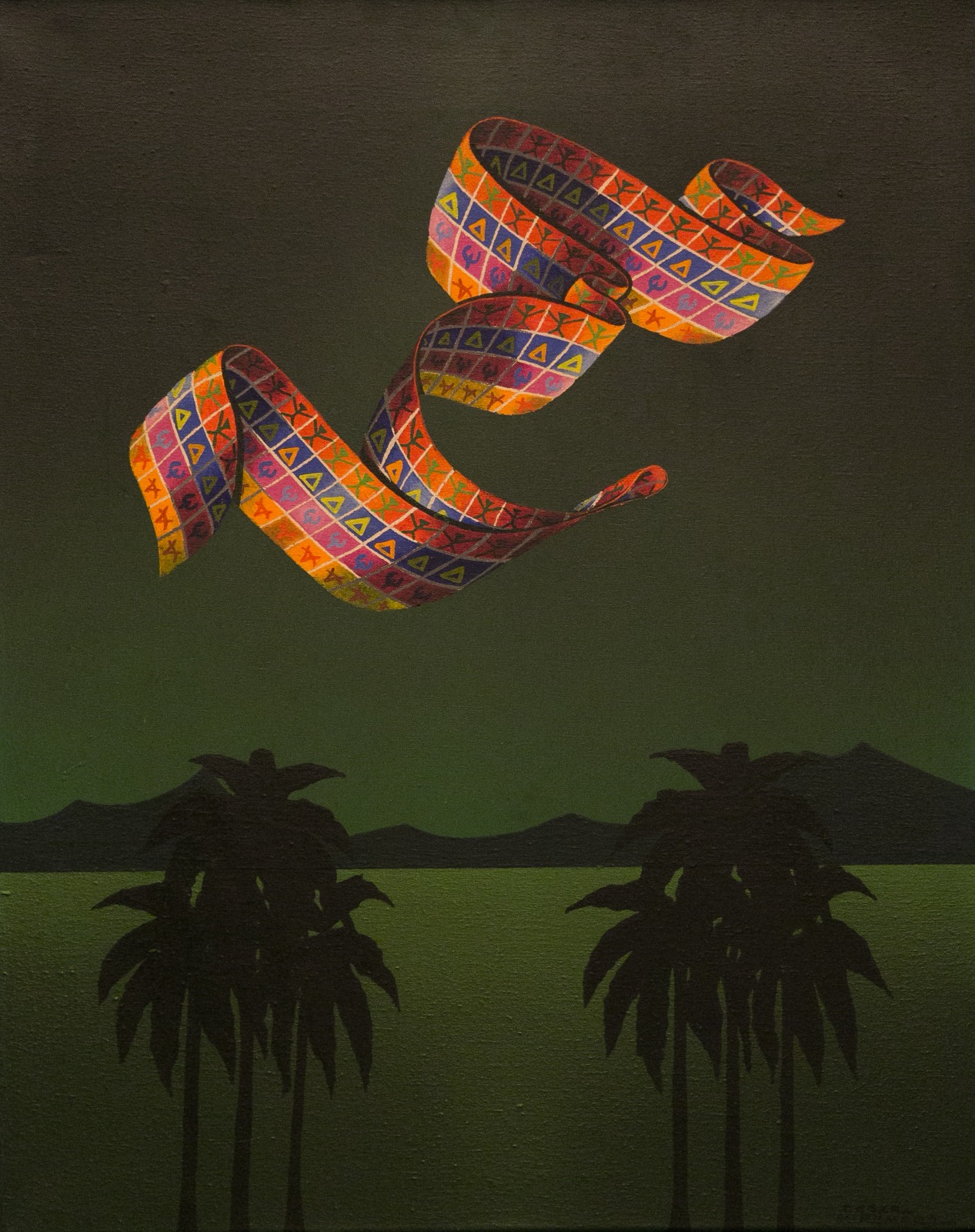 As faixas com os símbolos do candomblé eram uma das marcas de César por Divulgação