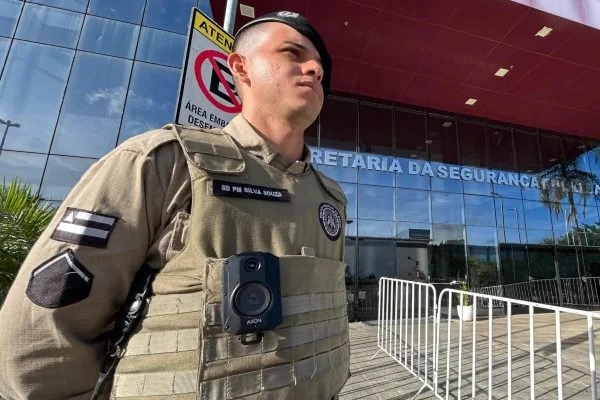 Câmeras corporais de policiais na Bahia por Reprodução