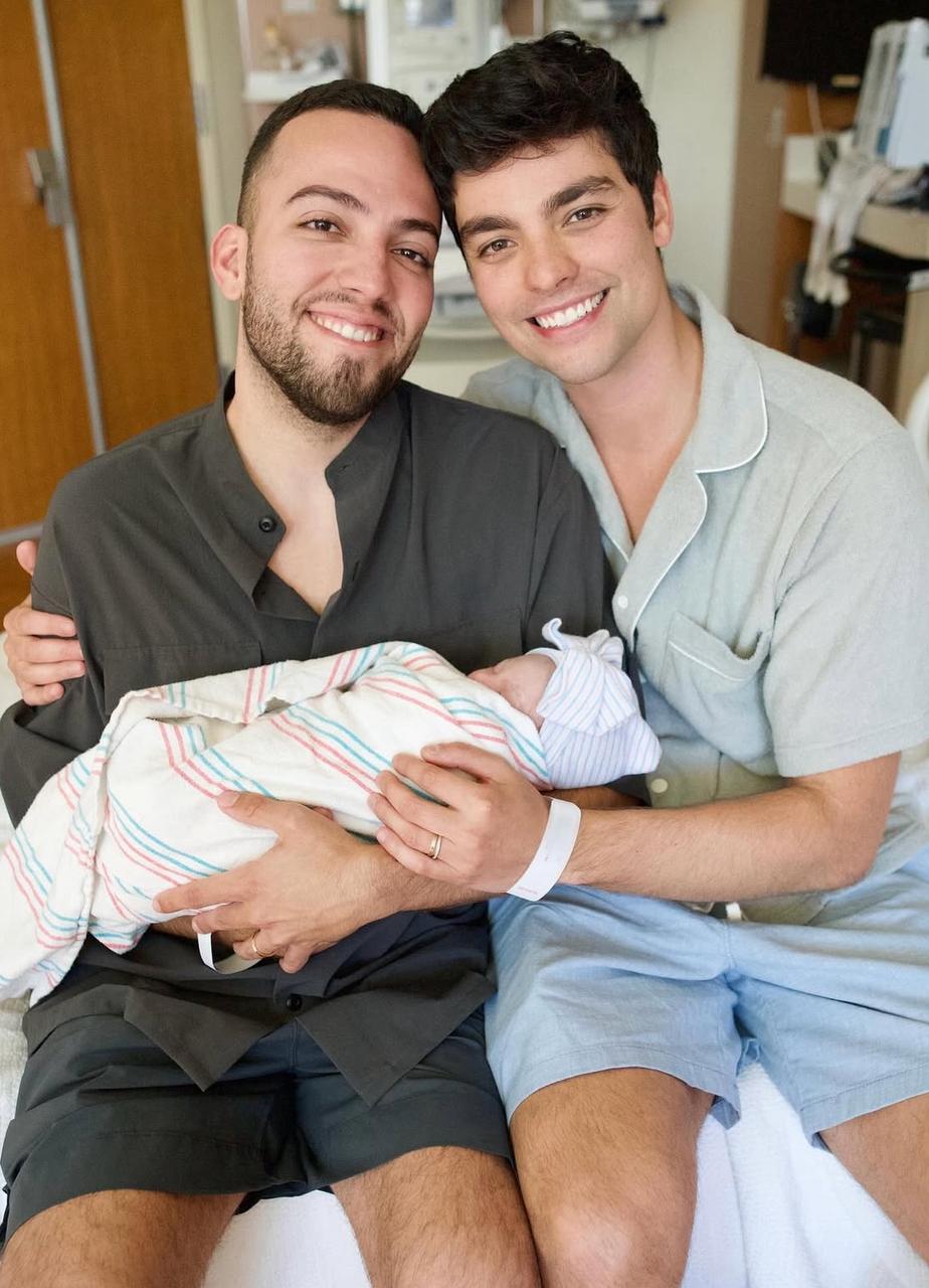 Mia, filha de Lucas Rangel e Lucas Bley por Reprodução