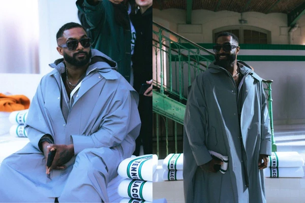 Baco Exu do Blues em desfile da Lacoste