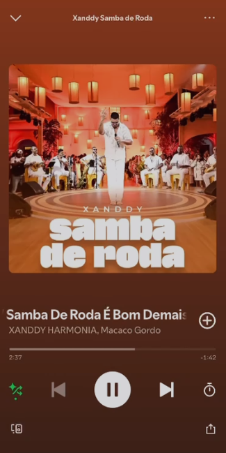 Música de Bebeto lançada com o nome "Samba de Roda é Bom Demais" por Reprodução