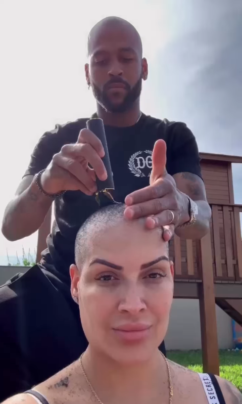 Pamela Teixeira fes registros de luta contra câncer  por Reprodução | Redes Sociais