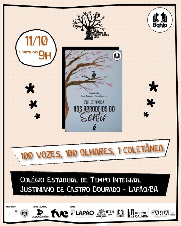 Fruto da primeira edição da FLEAL, realizada em maio deste ano, o  livro apresenta um mosaico criativo que reflete a sensibilidade, a potência e a diversidade cultural da juventude 