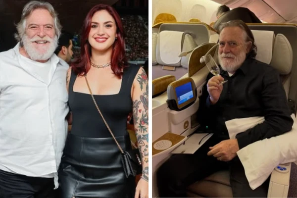 José de Abreu e Carol Junger embarcam para segunda lua de mel