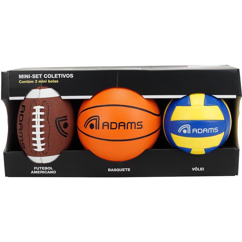 Kit com 3 bolas esportivas (basquete, futebol americano e vôlei):  R$ 134,99, na Centauro por Divulgação