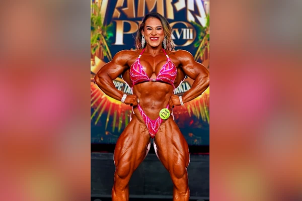 Leyvina Barros – bronze (Bodybuilding Feminino) por Reprodução/Redes sociais