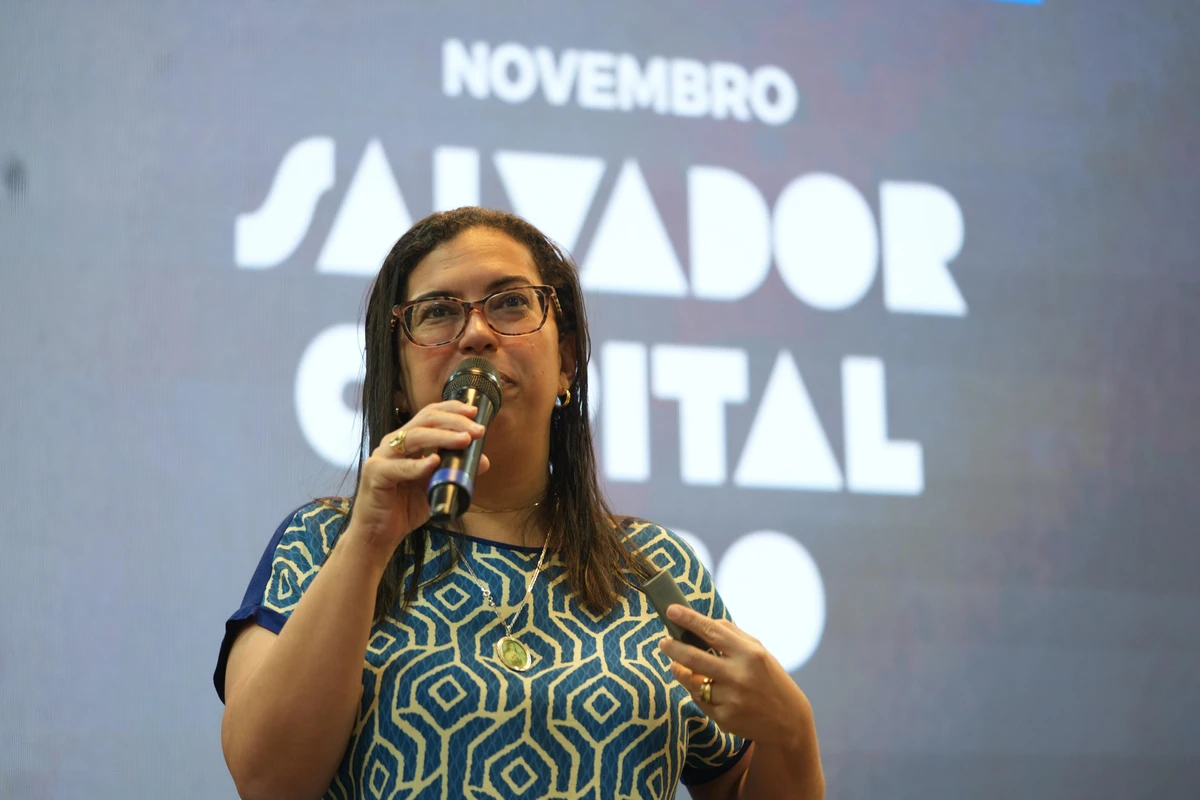 Ana Paula Matos durante evento por Betto Jr./ Secom PMS