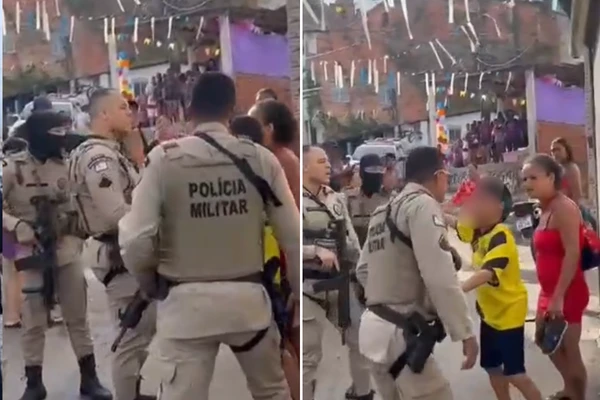 Criança se colocou entre PMs e mulher 