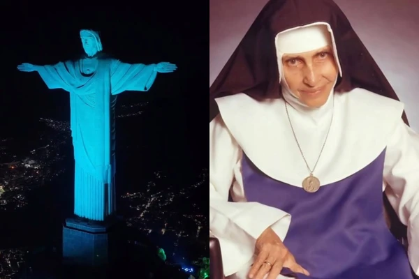 Cristo Redentor foi iluminado em homenagem à Santa Dulce