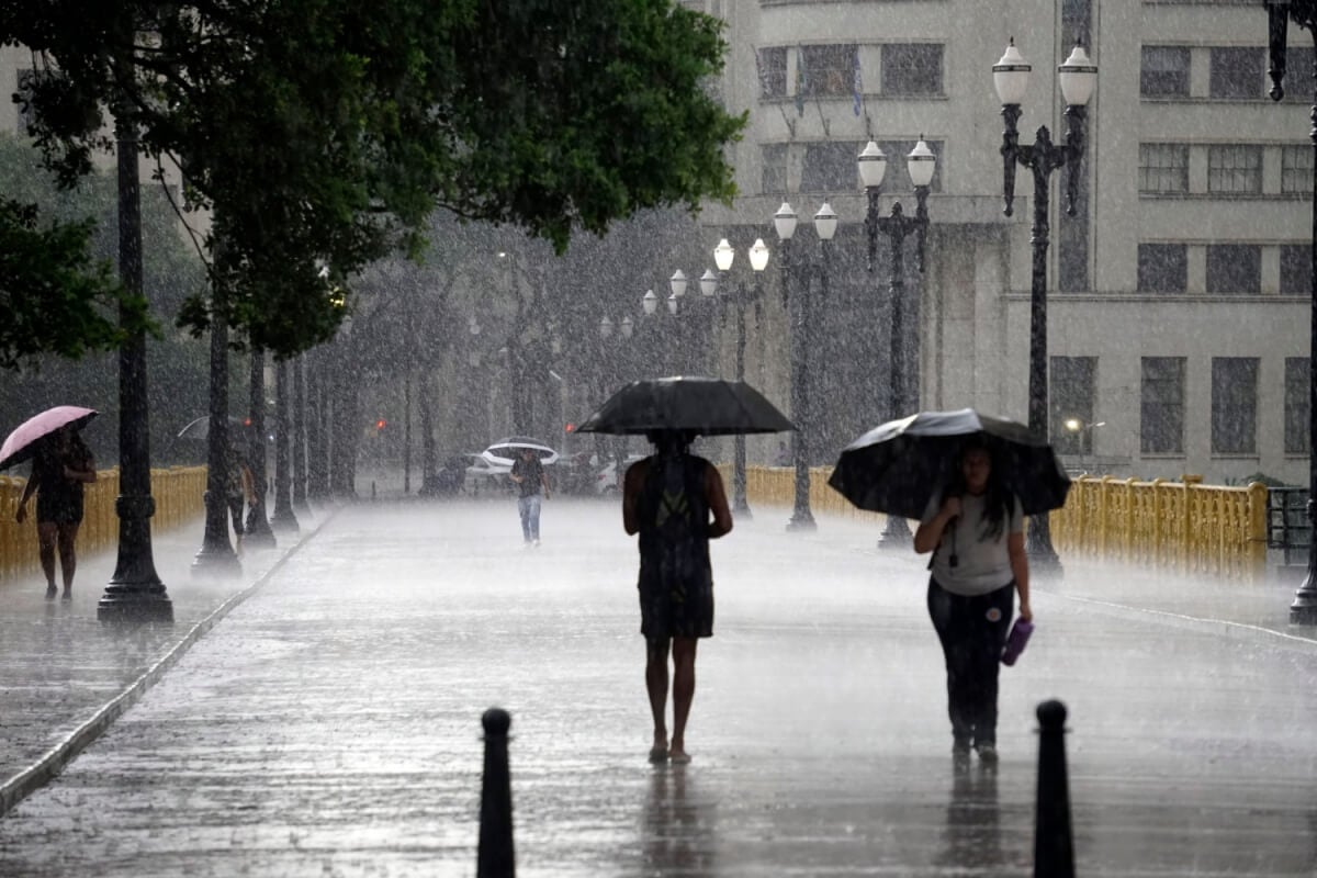 O contato direto com a água da chuva contaminada pode favorecer o surgimento de doenças (Imagem: Iara Faga | Shutterstock)