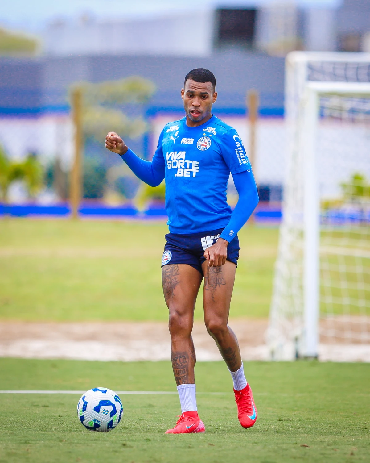 Elenco do Bahia treinando em preparação para o Ba-Vi  por Letícia Martins/EC Bahia 