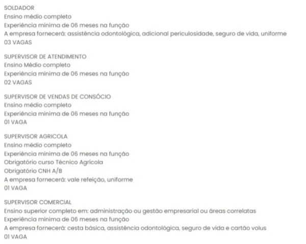Vagas do SineBahia nesta segunda (13) por Reprodução