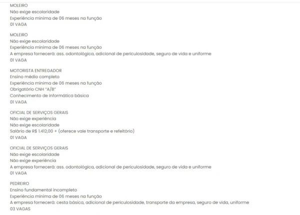 Vagas do SineBahia nesta segunda (13) por Reprodução