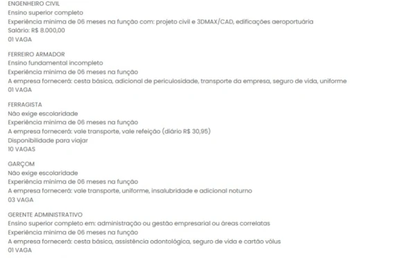 Vagas do SineBahia nesta segunda (13) por Reprodução