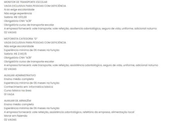 Vagas do SineBahia nesta segunda (13) por Reprodução